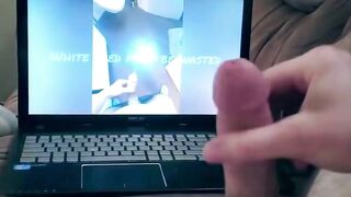 Blonde Girl Watching Interracial Porn on Laptop While Getting Fucked