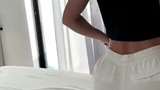 POV Massage in Apartment with Naked Woman in White Towel
