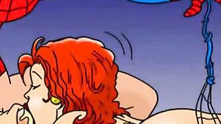 Spiderman and Spidergirl Hentai Orgy