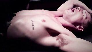 Tattooed Submissive Bound to Wall for Intense Anal Play