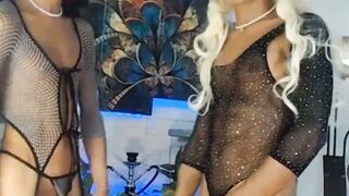 Latina Trans Duo Sucks Each Other's Cocks
