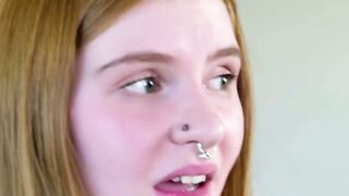 Step Sister Cookie Sucks Cock in Valentine Apron POV Scene