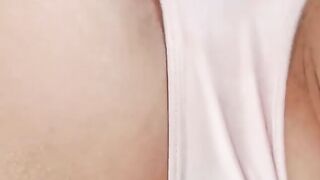 Ashley Rubs Herself Through Rosy Panties With Naughty Sounds