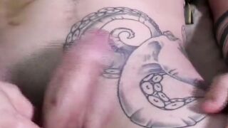 Bearded Gabe Tonic's Thick Cock Gets Harder as He Jerks It