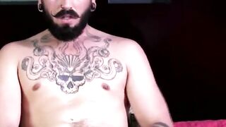 Bearded Gabe Tonic's Thick Cock Gets Harder as He Jerks It