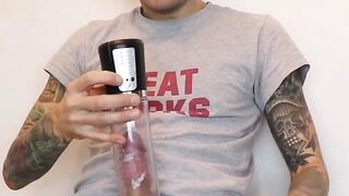 Christoph Clark's Tattooed Stud Cocks Cumshot on Camera