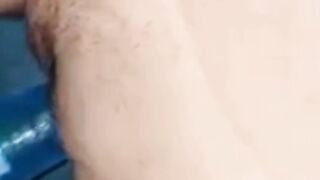Monik Masturbates With Blue Vibrator On Bed Solo Amateur