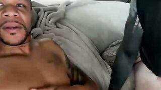 Blonde Babe Gets Gangbanged by Two White and One Black Cock