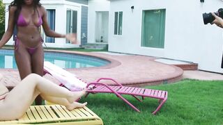 Outdoor Interracial Lesbian Threesome with Lucy Lotus, Nicole Kitt & Natalie Brooks