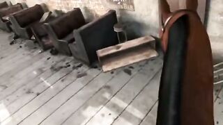 Lara Croft 3D Horse Fuck POV in Abandoned Barn