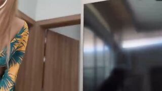POV: Skinny Blonde Asian Babe Gives Hardcore Blowjob