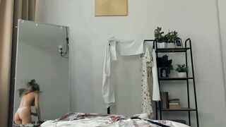 Tattooed Blonde Shemale Solo Cam Masturbation
