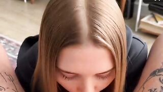 Blonde Stepsis in Ripped Denim Gets Her Tight Ass Slammed Hard