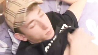 British Kai Marsden strokes his hard dick alone in sexy solo session