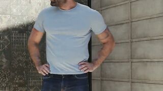 Brother locks husband outside to fuck his stuck sister
