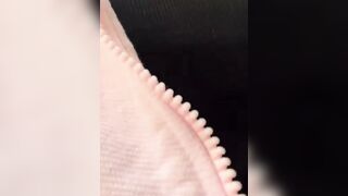 Pretty Brunette Teases and Smiles on the Train