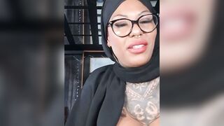 Busty Tattooed Shemale in Black Corset Gets Fucked Hardcore