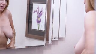 Lonely big tits stepmom Annie King tittyfucking her stepson