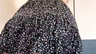 Brazilian Doll Flashes Pantyless Ass While Changing Clothes