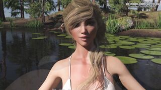 Lancaster Boarding House | Inked cowgirl blonde 18 year old with huge