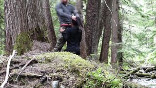 Cheating Black Gf Fucking inside the Woods by Mt Rainier.