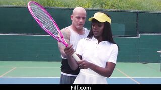 Tennis Cutie Ana Foxxx Takes Anal Lessons From Trainer