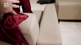 Bae Step Cougar is Stuck to the Couch - Cory