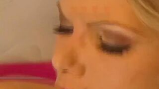 Erotic Blonde cougar Vixen with Trimmed Twat Ride her Huge