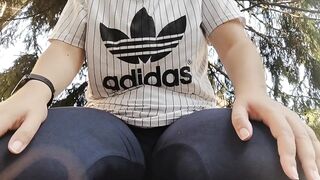 A Stunning Bae Soak Orgasm into Yoga Leggings into a