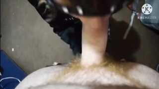 Hoe Eagerly Blown Penis with Cum into Mouth