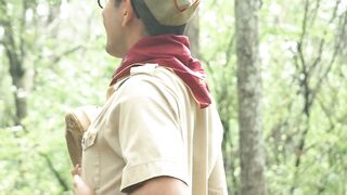 Scout boy sweating LIKE A WHORE IN CHURCH!