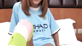 Cute amateur Thai ladyboy teen Pink dildoing herself and wants BFs seeds