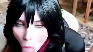 Mikasa Cosplay POV: Hard Anal Sex with Cum into Mouth