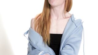 Casual redhead Madi Collins masturbated after interview for the Playboy 2