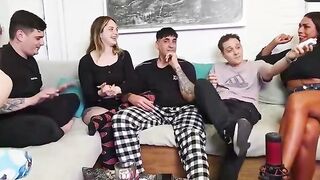 Amateur orgy ensues as mates turn game night into group hook-up soiree - greatest