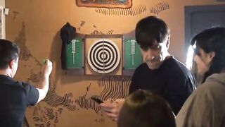 Argentinian porn starlets turn Knock Knock Club into an hookup with strip-pong,