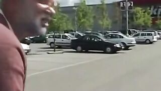 Old Man Drinks Fresh Piss from Teenager in Parking Lot