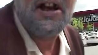 Old Man Drinks Fresh Piss from Teenager in Parking Lot