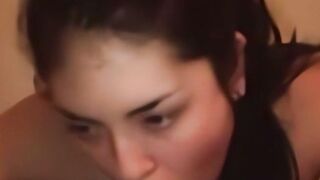 Street Prostitute Lida Zambrano Deepthroat Prostitution Swallows Semen in Brothel