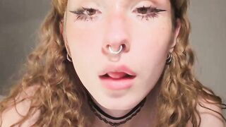 Tattooed Alt Girl Teases in Lingerie Webcam Show Part 6