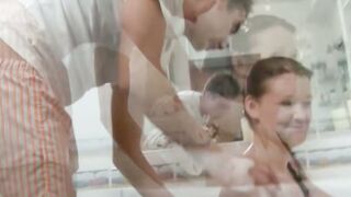 Hooly H Doggy Style in Bathtub with Pink Braided Ponytail