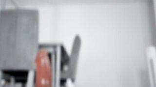 Cute Brunette Shemale Dildo Solo in Bathroom Part 2
