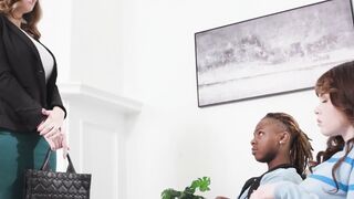 Big Ass Stepsister Takes Virgin Black Stepbro's Cock in Doggy Style