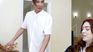 Slutty Stepsister Steals Sister's Fiance for Creampie on Bed
