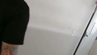 Hot hunk Dillon OBrien beats off in a public stairwell till he unloads