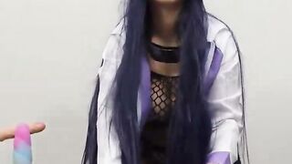 Brazilian Cosplay Beauty Hinata Hyuga Enjoes Anal Toy Masturbation