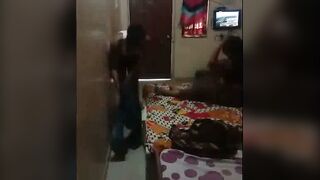Desi Girl in Denim Shorts and Black Top Gets Fucked on Bed