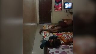 Desi Girl in Denim Shorts and Black Top Gets Fucked on Bed