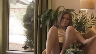 Petite Blonde Katie Kush Sensual Striptease and Posing