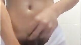 Amateur Gay Boy Tastes the Banana in the Shower DESCRIPTION: A shirtless amateur guy stands in a tiled shower, pullin...